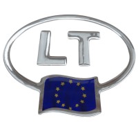 Lipdukas “LT blizgus su EU vėliava” iškiliu paviršiumi  